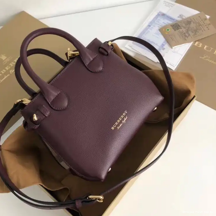 Official FirstBag Ru and Burberry The in House Baby Check Banner Leather 0514